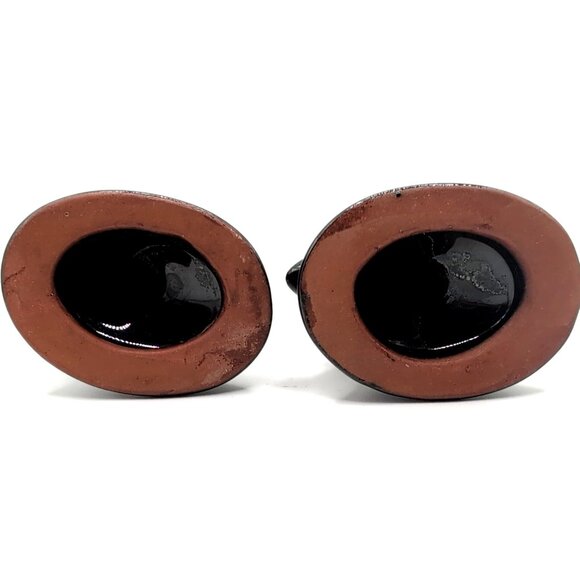 Set of 2 Vintage Blue Mountain Pottery BMP 4" Cranes Teal/Blk Drip Glaze EUC - Picture 5 of 6